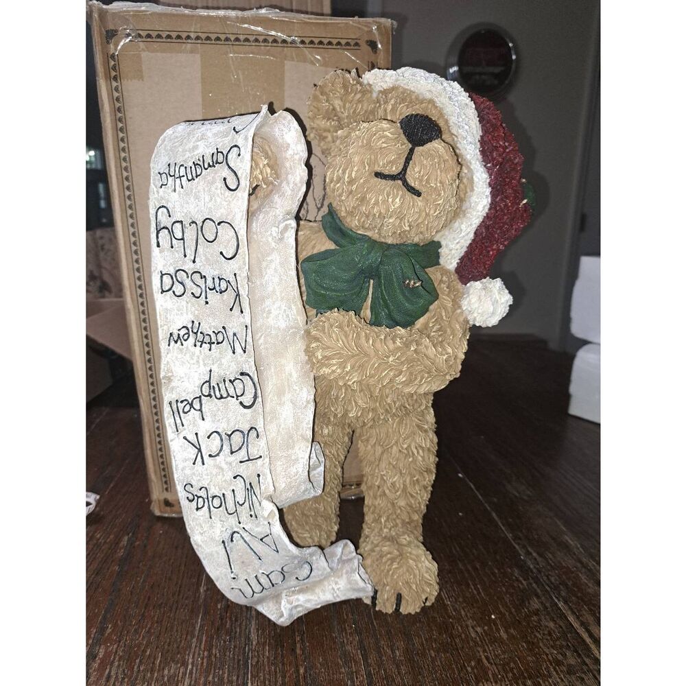 RARE 2005 Boyd Bear Kringlebeary Garden Indoor Outdoor Statue Christmas Holiday